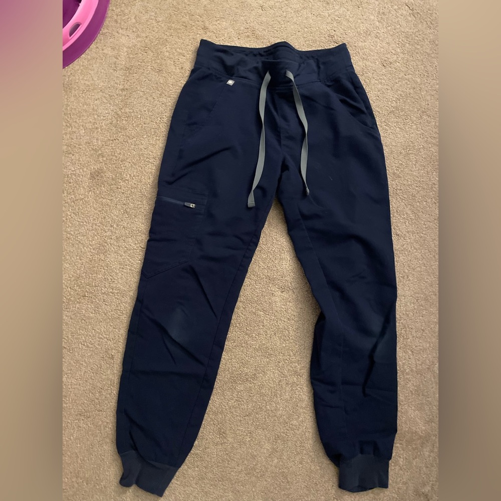 Navy figs scrub pants